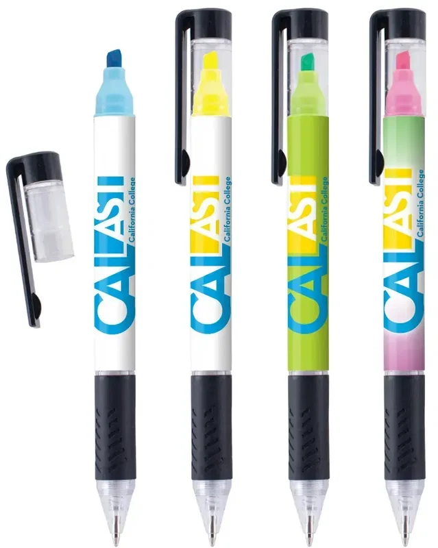 Duplex Pen & Highlighter Combo (Black or Blue Ink)
