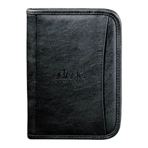 Custom Branded DuraHyde Jr. Zippered Padfolio with Notepad - 5"x8"