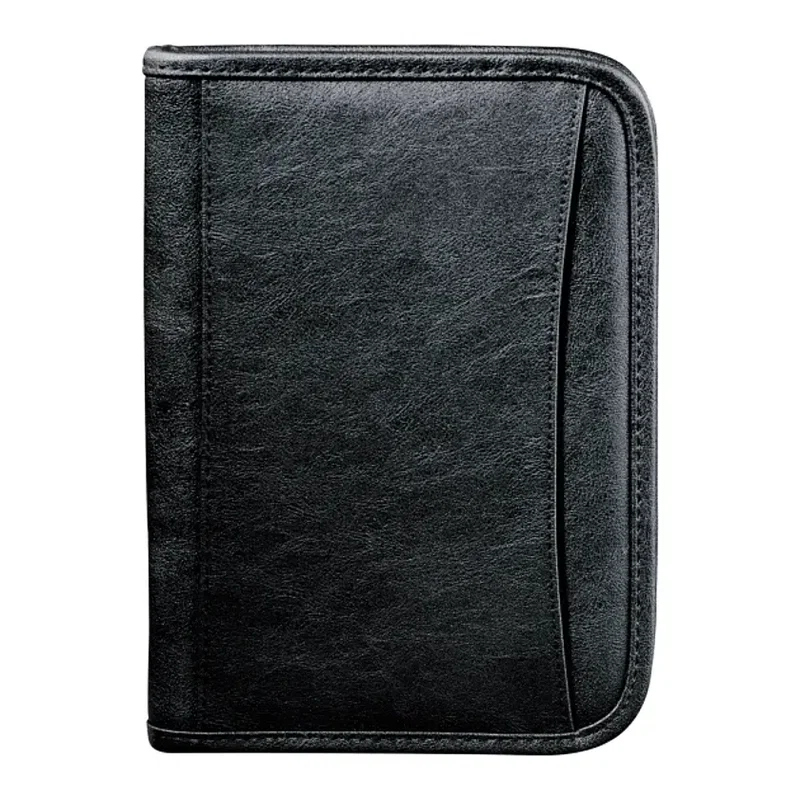 Custom Branded DuraHyde Jr. Zippered Padfolio with Notepad - 5"x8" — view 3