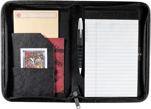 Jr. Zippered Padfolio with Notepad, 5" x 8"