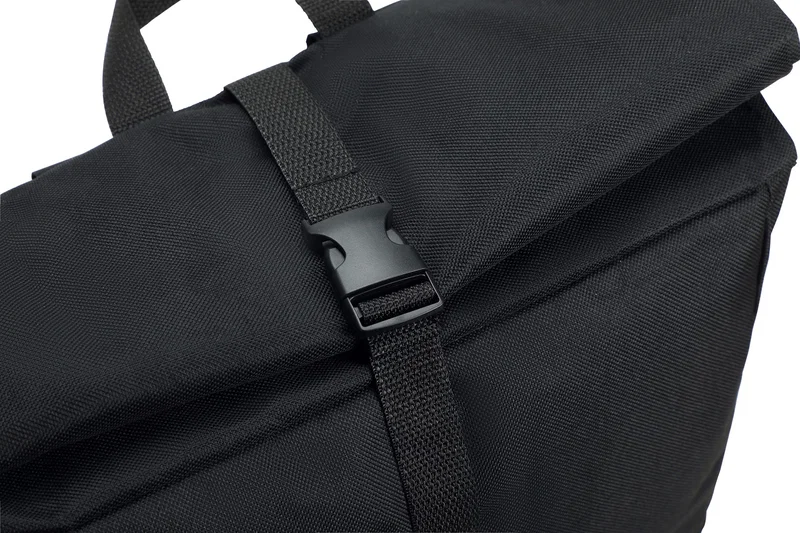 Angled view of the promotional Durango Rolltop Polyester Backpack