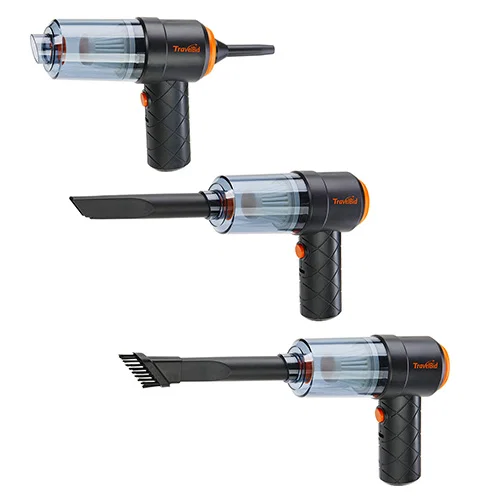 Dynamo cordless custom branded handheld vacuum cleaning a car interior