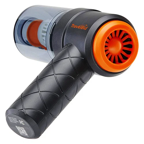 Close-up of the Dynamo branded cordless vacuum imprint area