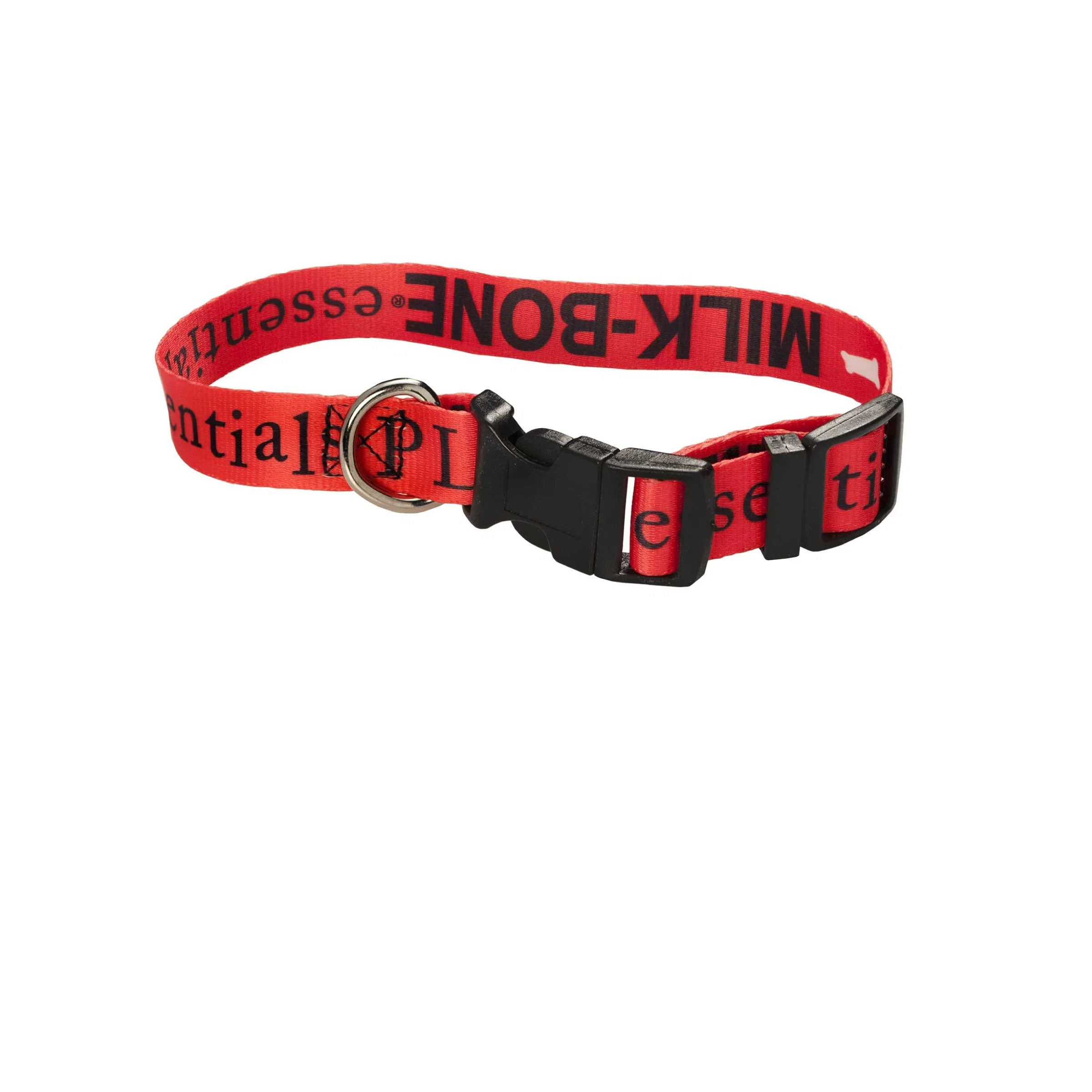 Dye sublimated pet collar laid out at full length