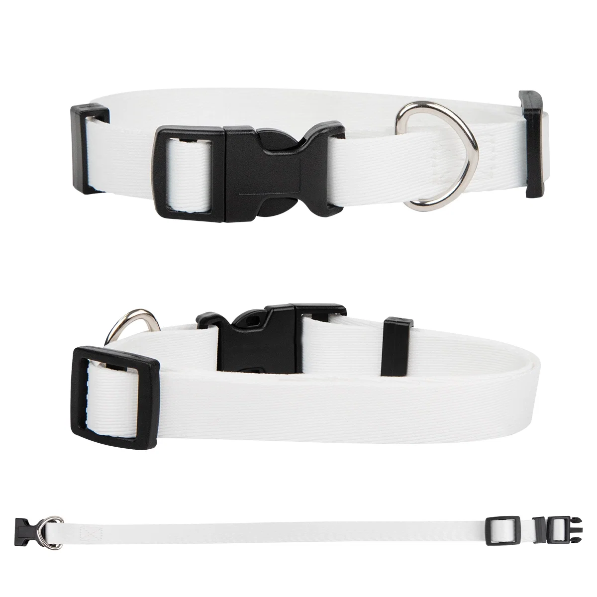 Hardware detail along the adjustable collar strap
