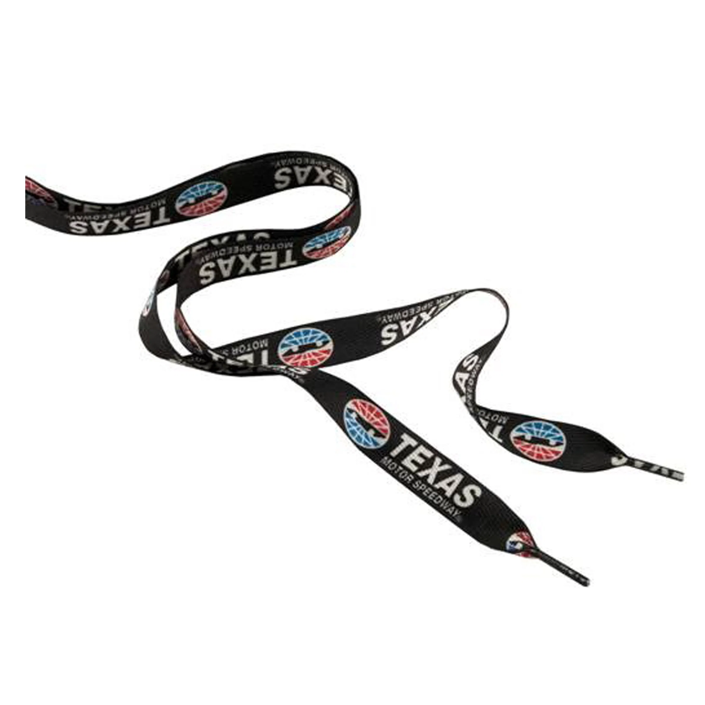 Printed shoelaces measuring thirty six inches long in two widths