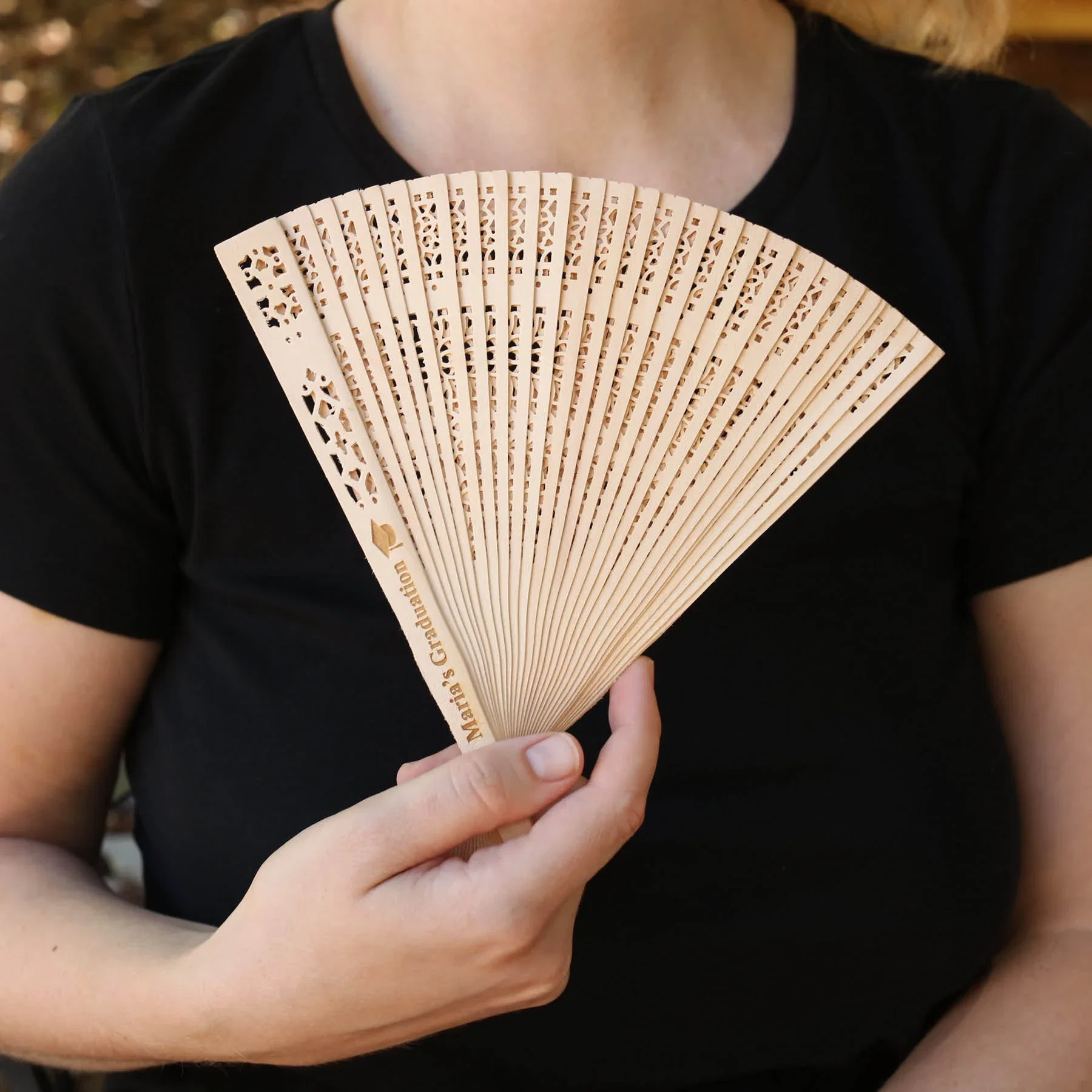 Dynasty Wood Hand Fan — view 2