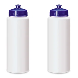 E-Z Flow 32 Oz Wide-Mouth Sports Bottle with Screw Top, 3" x 10" x 3" Plastic, Full-Color Imprint