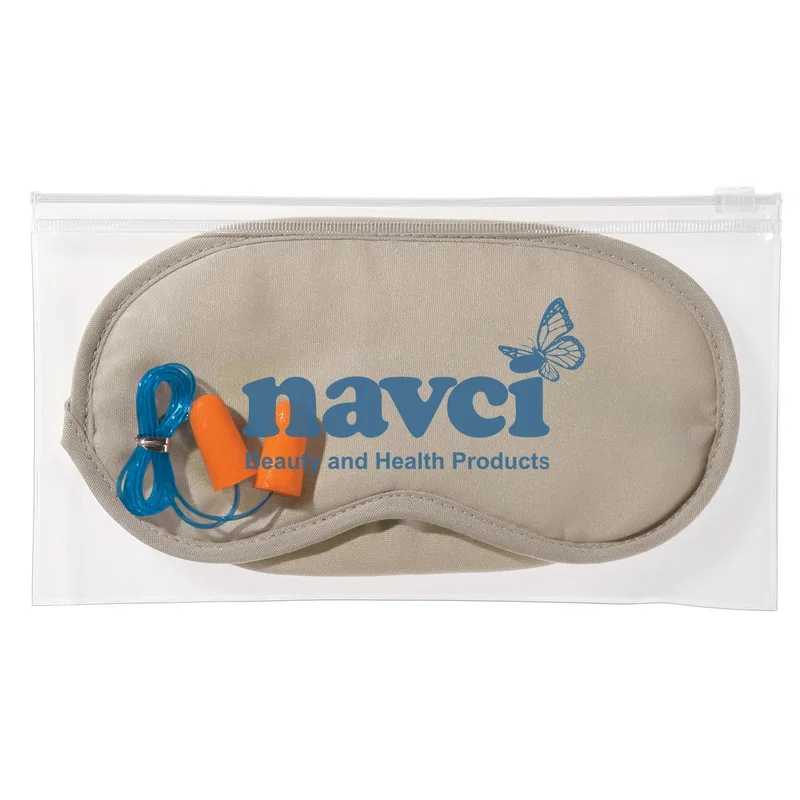 Custom Printed Ear Plugs And Eye Mask Set
