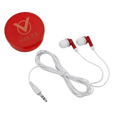 Red version of the compact earphone holder