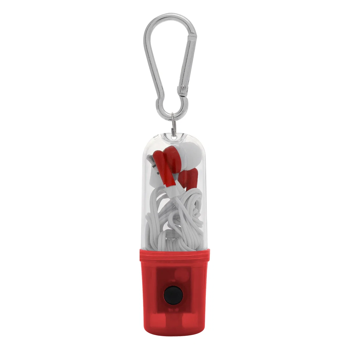 Red housing shown from the side at three inches tall