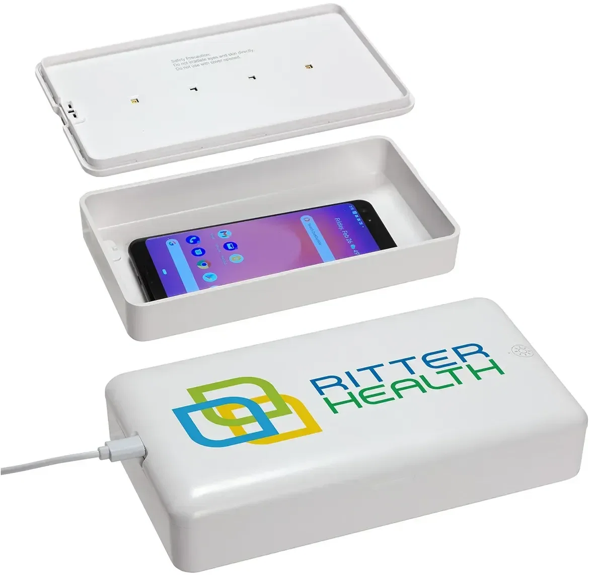 Easy-Clean Dual-Mode UV-C Sanitizer, custom promotional UV-C sanitizer with logo cleaning phones and keys