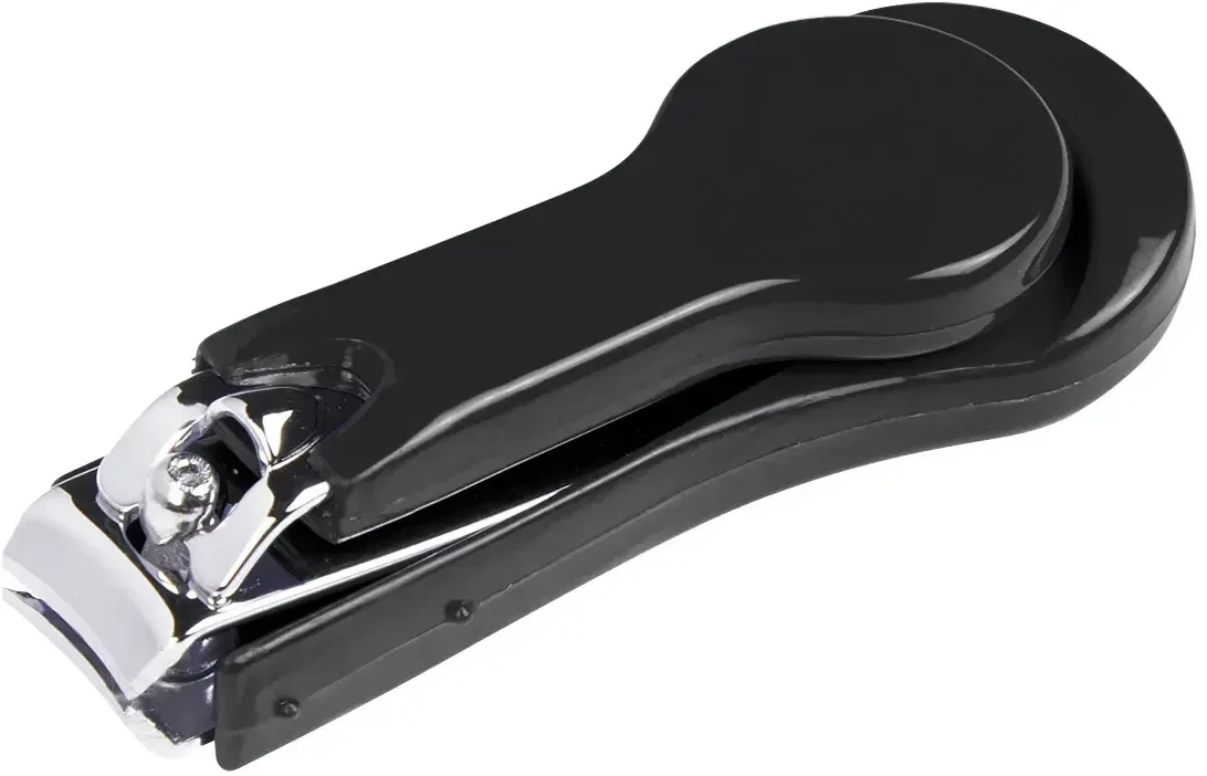 Easy grip nail clipper sized for a purse or desk drawer