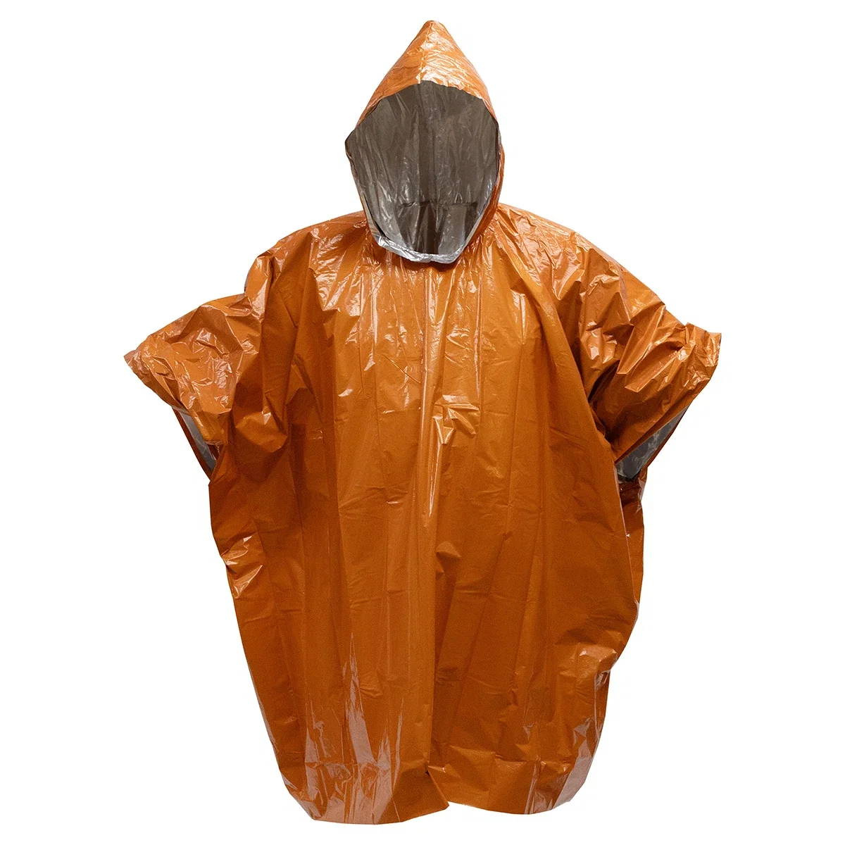 Close-up of the attached whistle on the Easy-Pak Emergency Poncho with Whistle