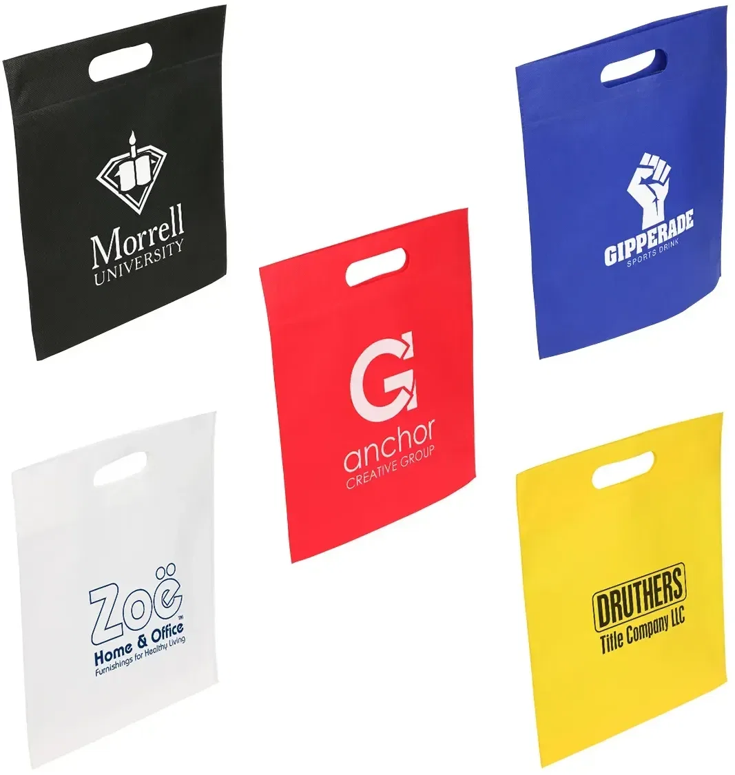 Echo 80GSM Non-Woven Tote, custom reusable shopping bag front view with branded logo space