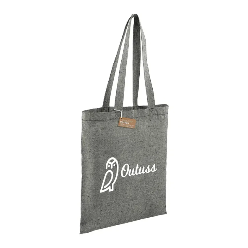 Eco-Friendly 5oz Recycled Cotton Twill Tote Bag — view 4