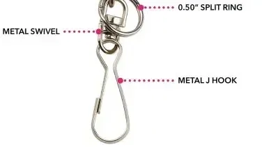 Eco-Friendly Banboo Badge Reel with “J” Hook & Mini Split Ring Attachments  — view 2