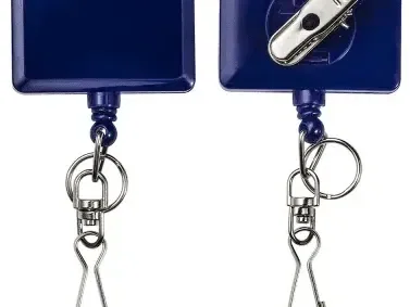 Eco-Friendly Banboo Badge Reel with “J” Hook & Mini Split Ring Attachments  — view 3