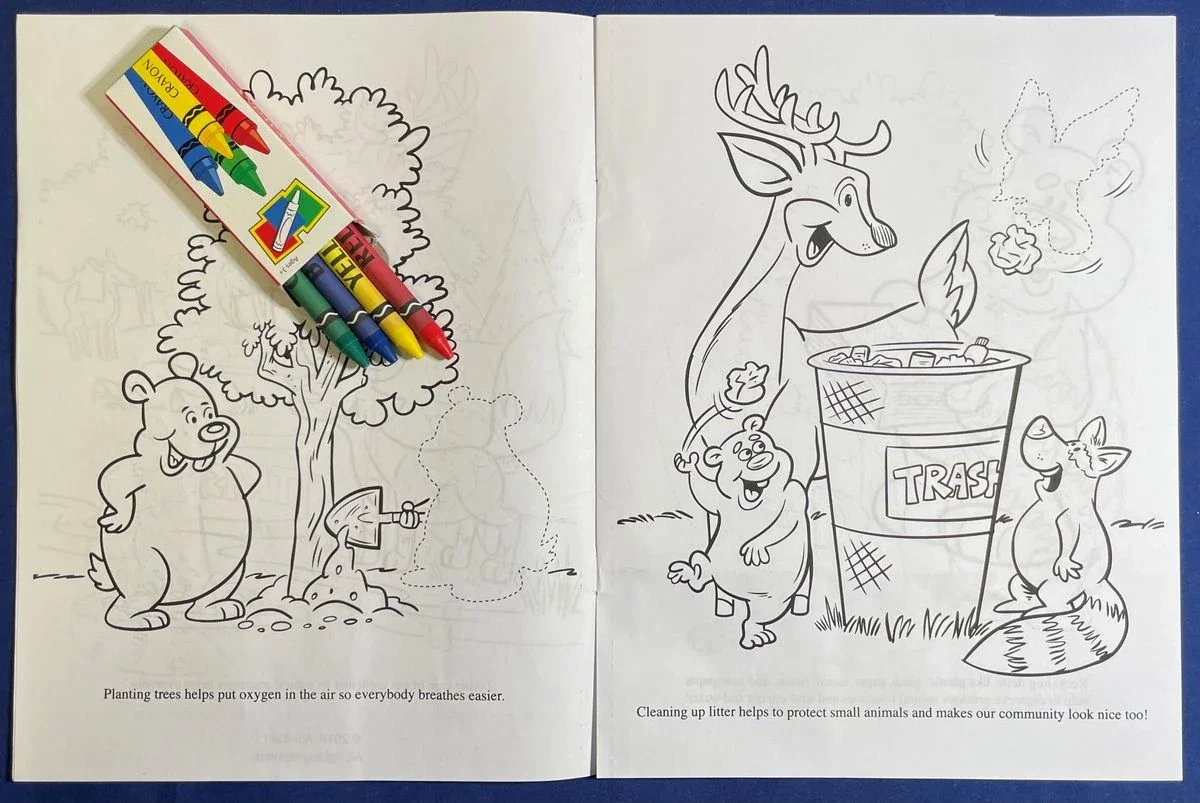 Eco-Friendly Fun Sticker Book & Crayon Set (Ages 3+) - Environmental Education with Full-Color Stickers — view 2