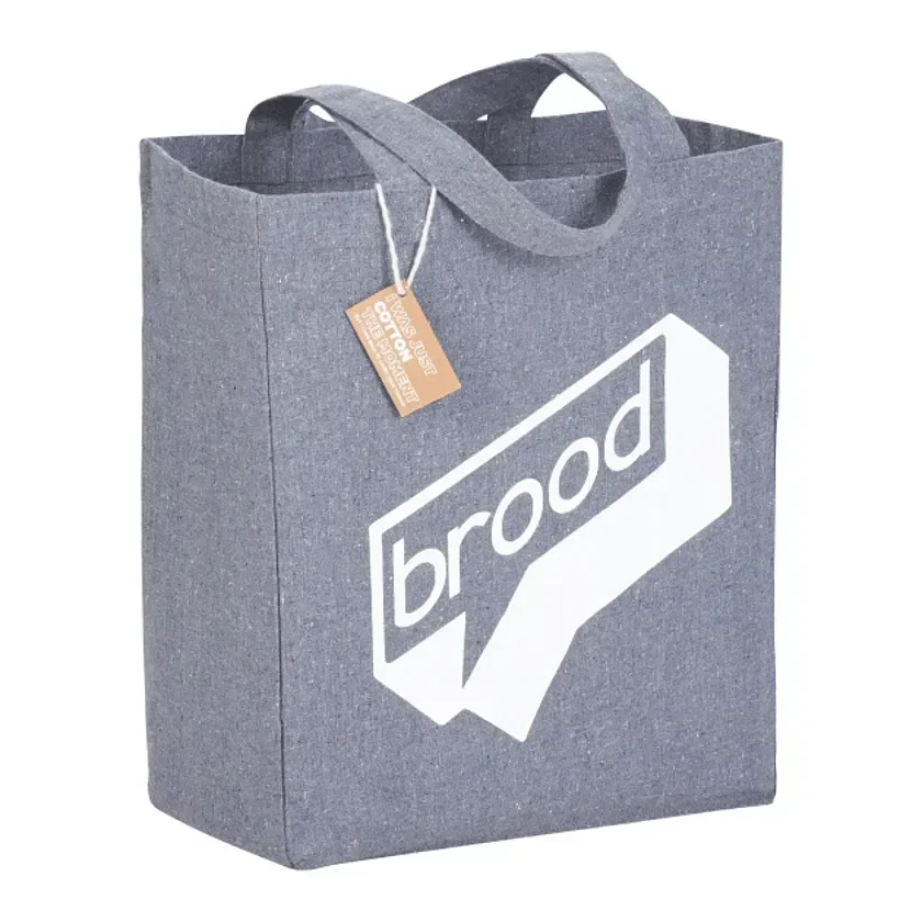 7 oz. Eco-Friendly Recycled Cotton Grocery Tote Bag — view 3
