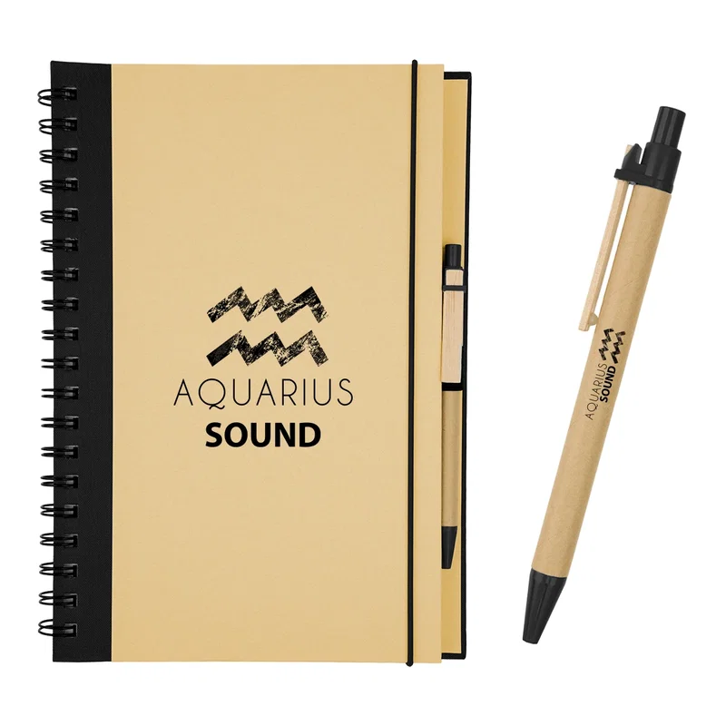 Studio lighting on the spiral notebook against clean white
