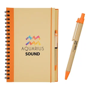 Eco-Inspired 7" x 10" Spiral Notebook & Pen