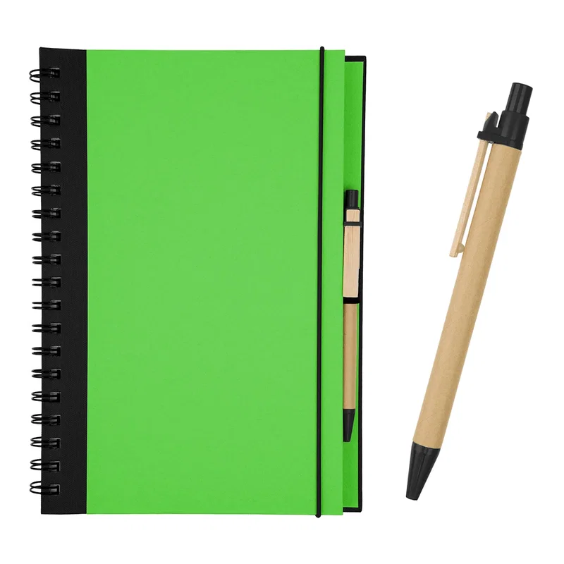 Placed flat with the matching pen facing the camera