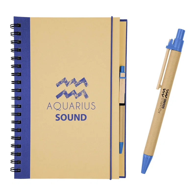 Slight tilt adds depth to the spiral notebook