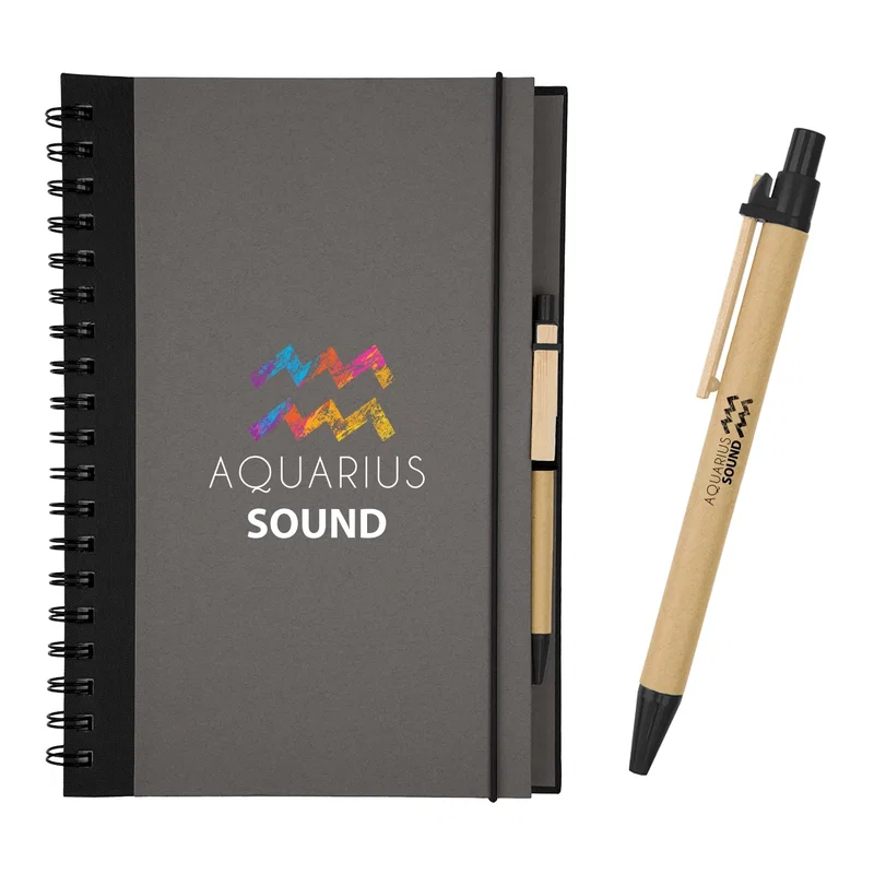 Edge-on look at the spiral notebook from one side