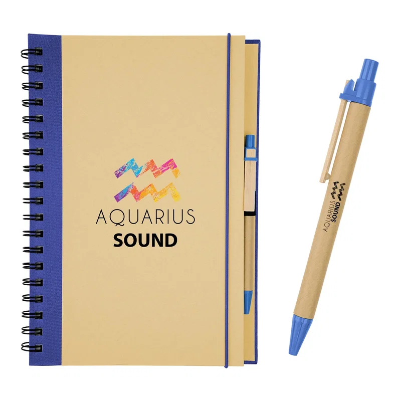 Simple presentation of the spiral notebook on white