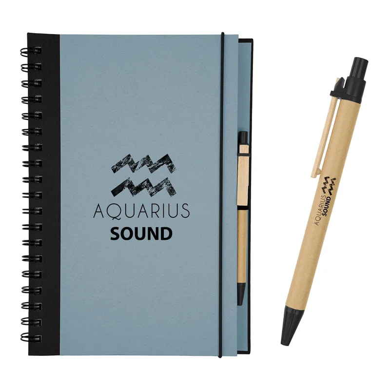Three-quarter view of the spiral notebook against a neutral backdrop