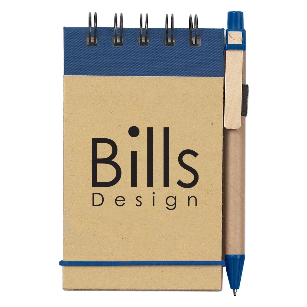 Spiral jotter pad paired with a paper barrel pen