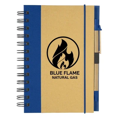 Eco notebook and pen set with eighty pages of paper