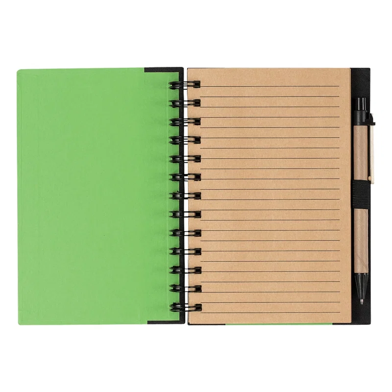 Two thirds view of the cover with pages tucked inside
