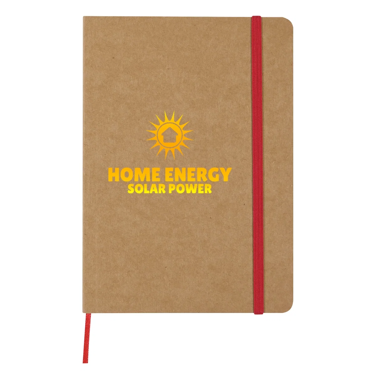 Elastic band wraps the cover to keep pages closed