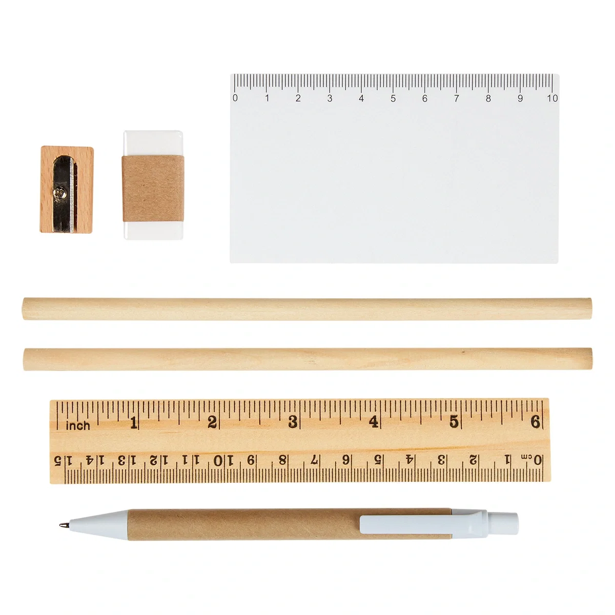 Closed folder measuring six inches across