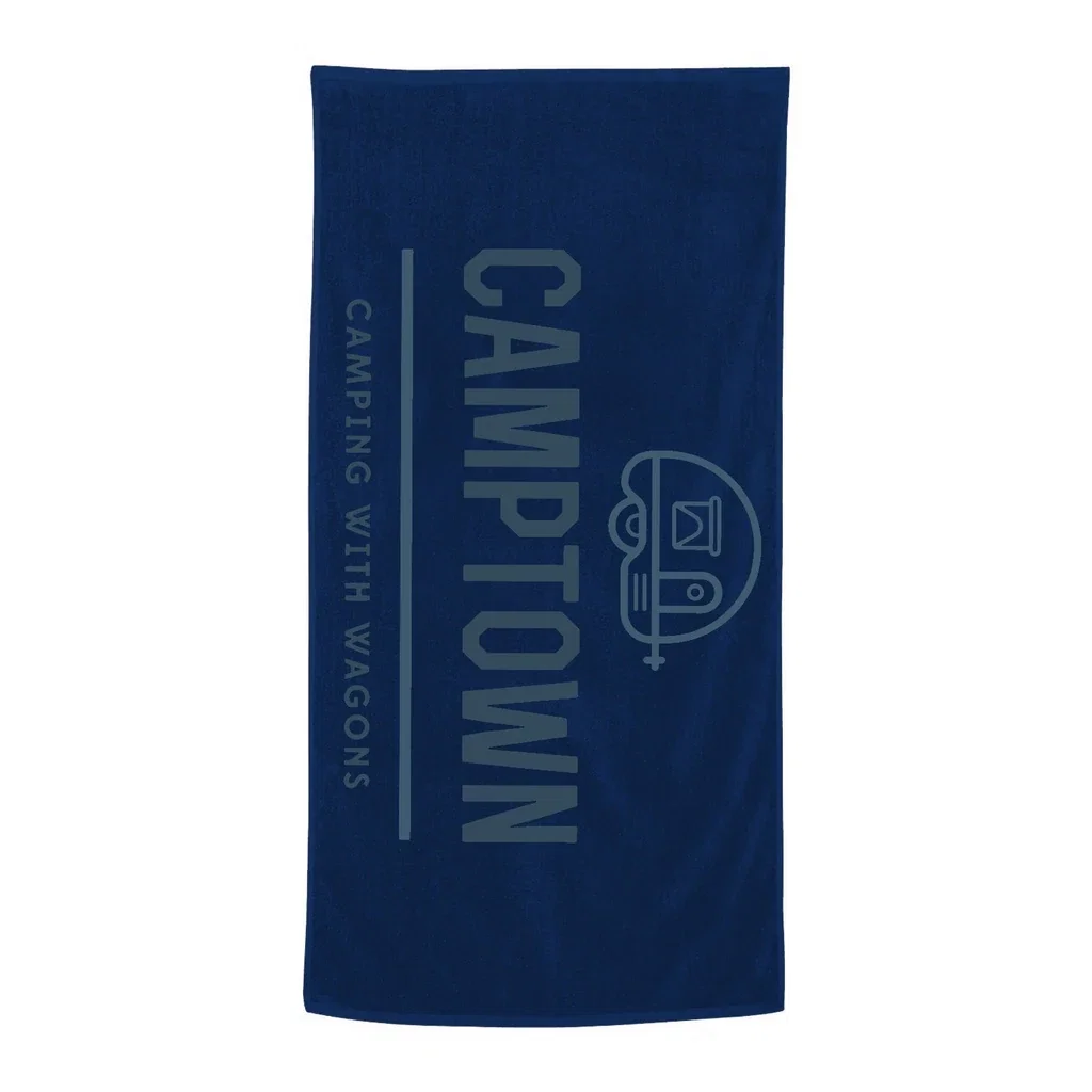 Economy Beach Towel — Navy Blue — view 3