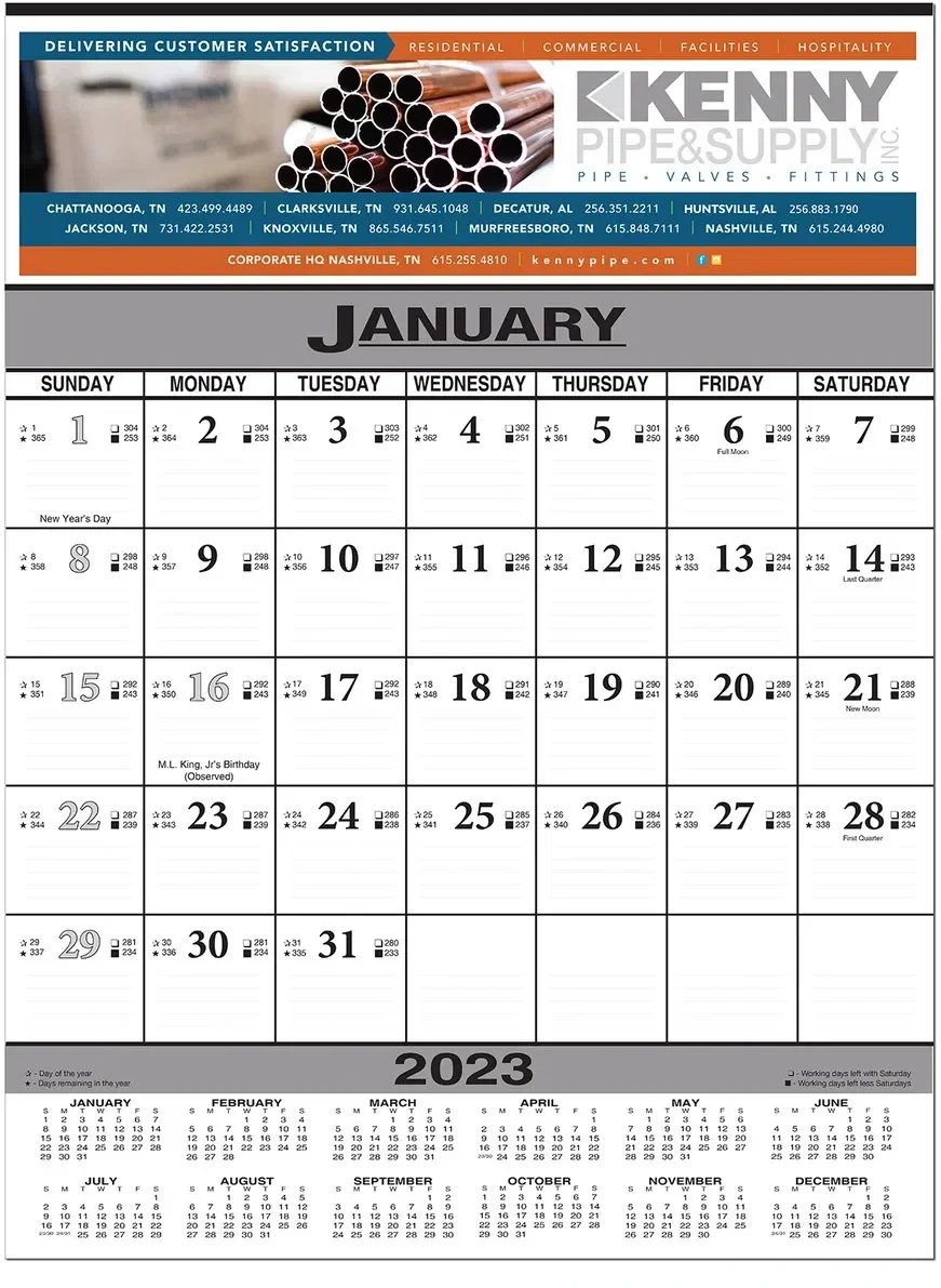 Economy Contractor 12 Sheet Wall Calendar  — view 2
