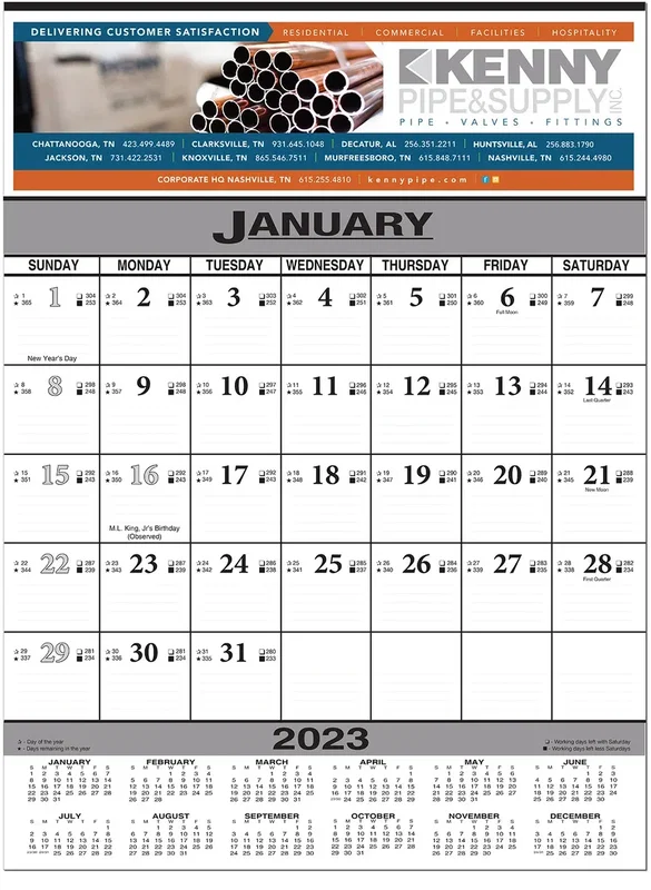 Economy Contractor 12 Sheet Wall Calendar  — view 2