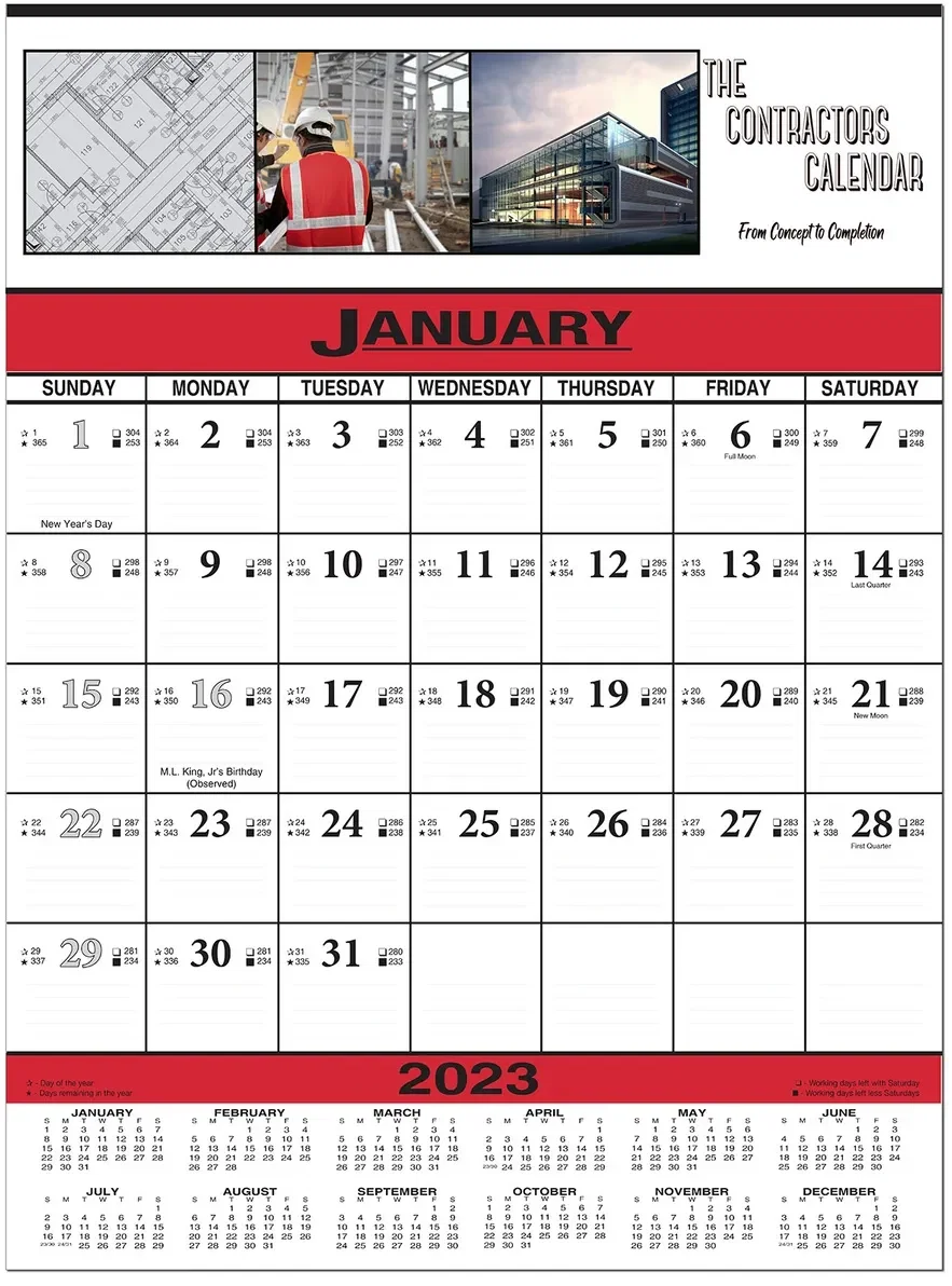 Economy Contractor 12 Sheet Wall Calendar  — view 3