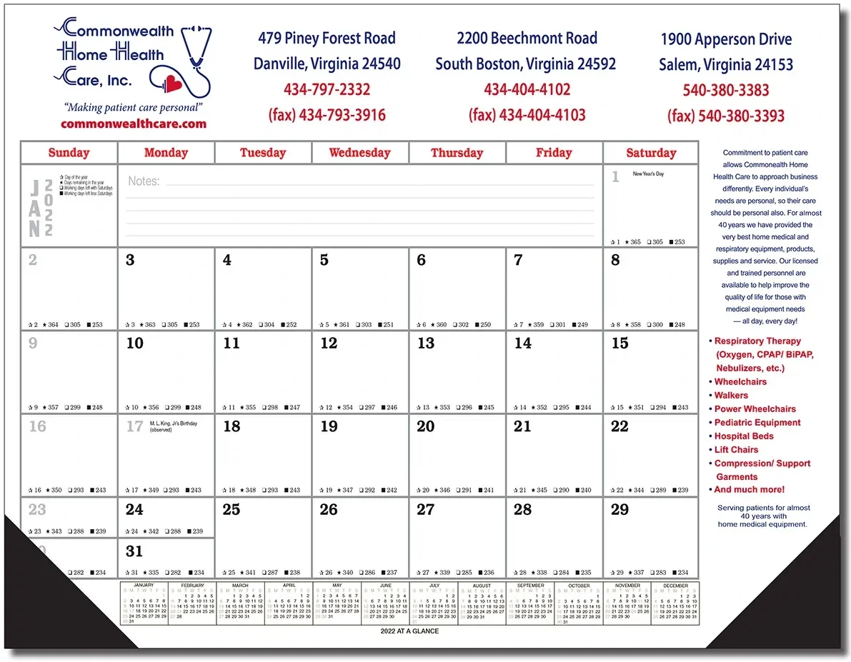 Economy Desk Pad Blotter Calendar — view 3