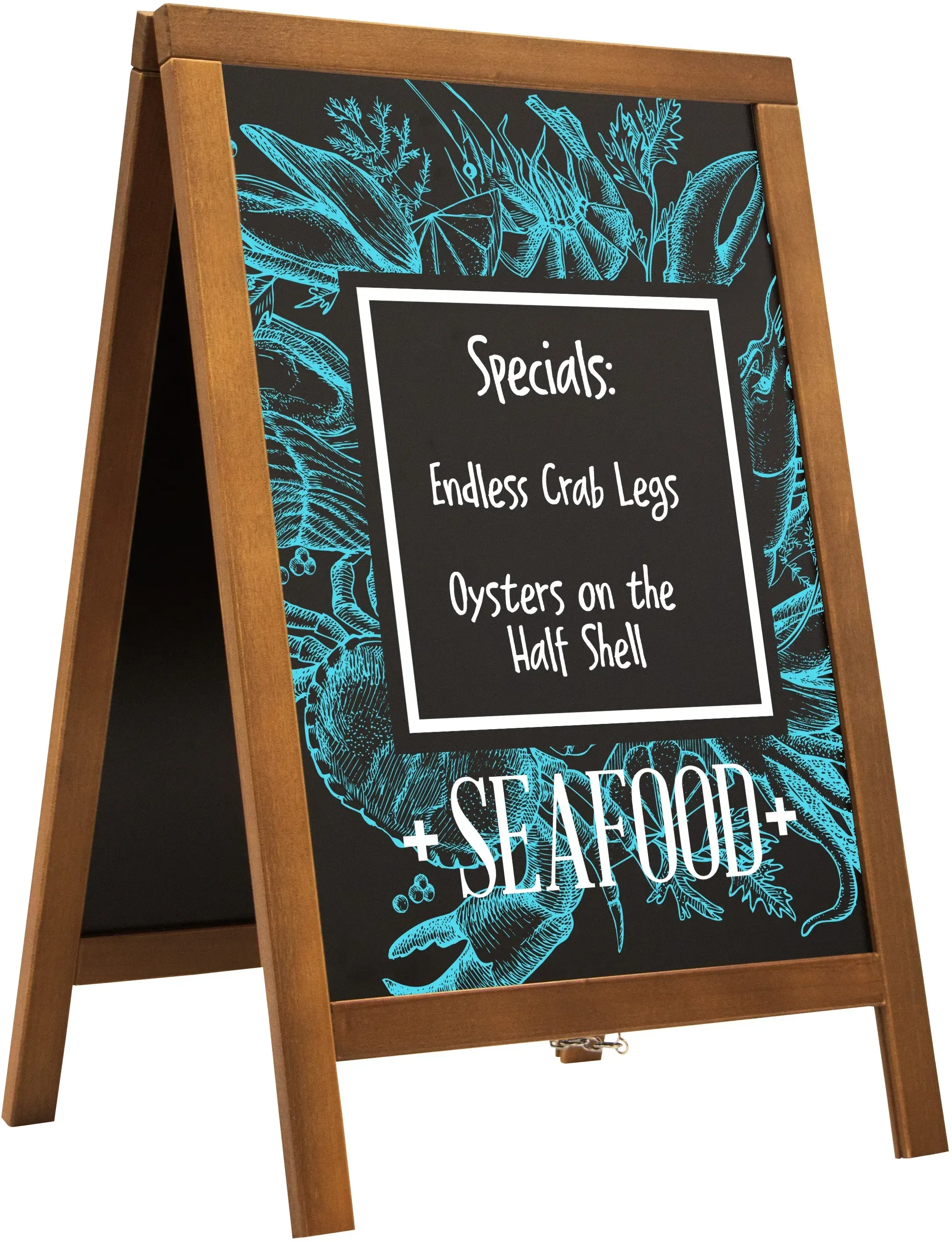 Economy Wood A-Frame Imprinted Chalkboard Kit — view 4
