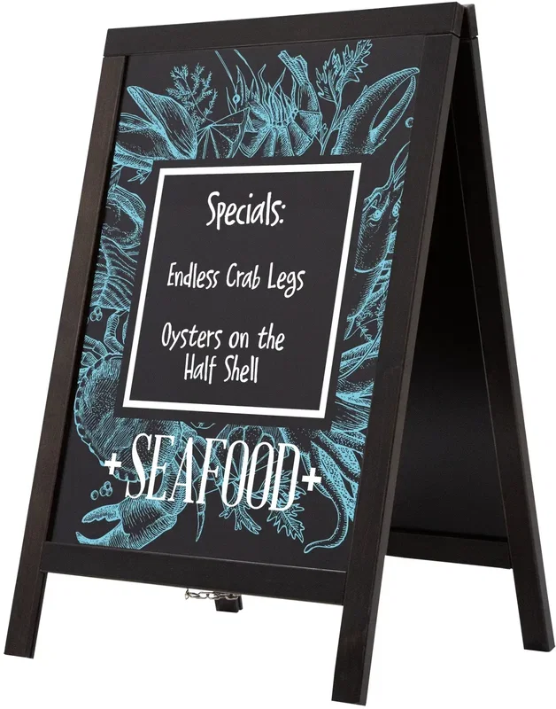 Economy Wood A-Frame Imprinted Chalkboard Kit — view 8