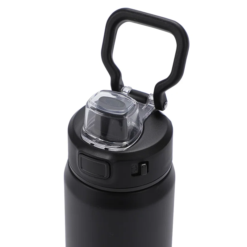 Side profile of the branded Eden 30 oz Recycled Stainless Steel Bottle