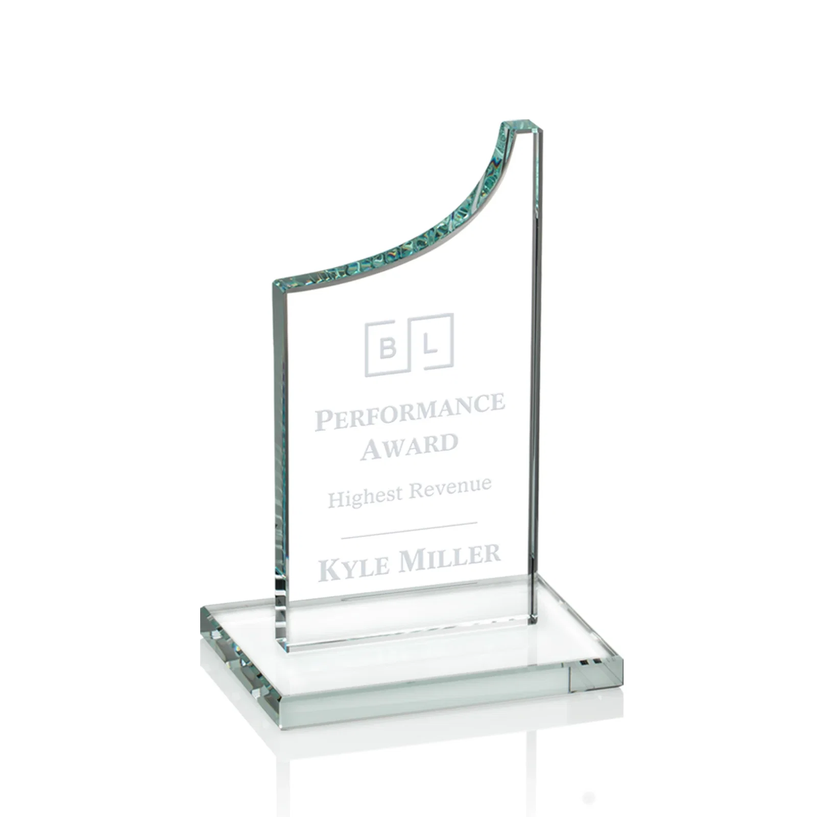 Custom Starfire Crystal Award With a Grooved Peak, awards for corporate award ceremonies