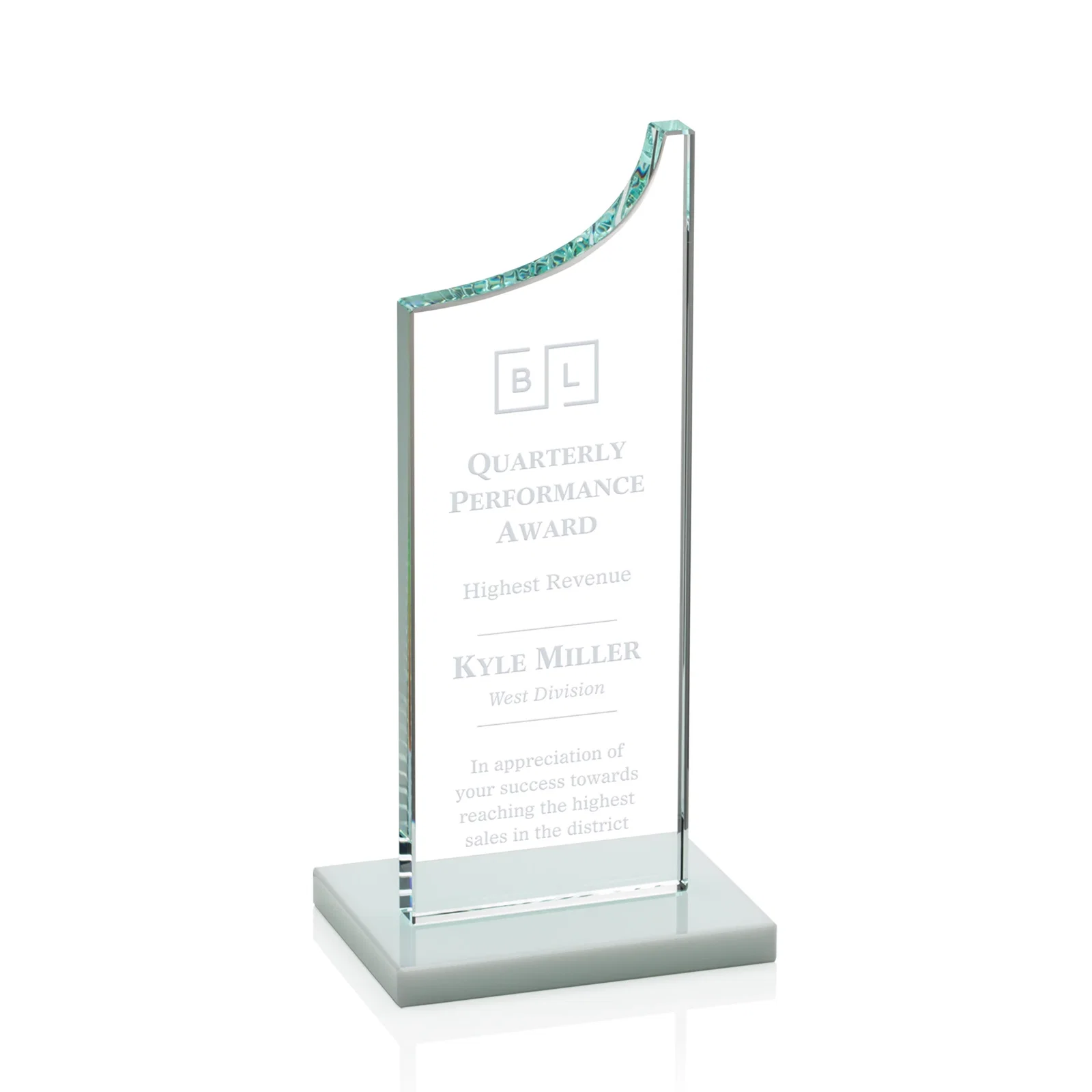 Promotional Starfire Crystal Award With a Grooved Peak, awards for corporate award ceremonies