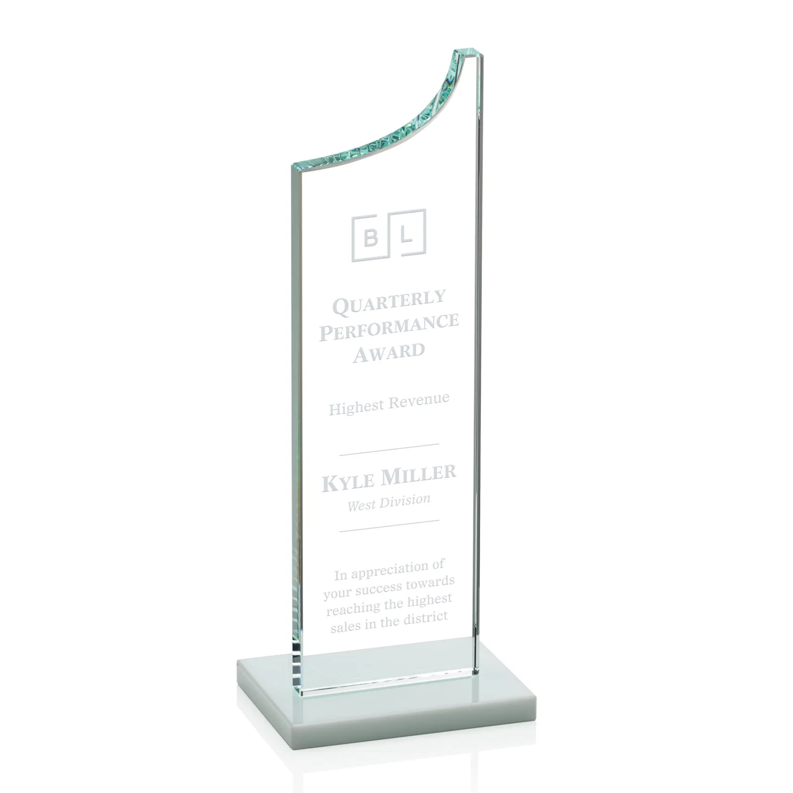 Promotional Starfire Crystal Award With a Grooved Peak, awards for service anniversary gifts