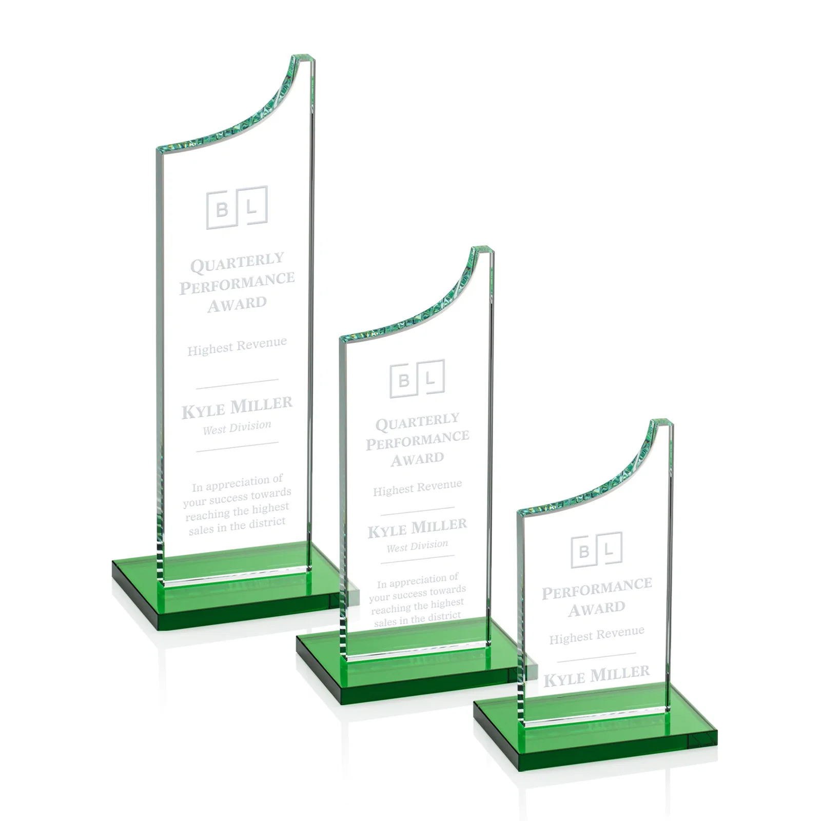 Promotional Starfire Crystal Award With a Grooved Peak, awards for sales achievement awards
