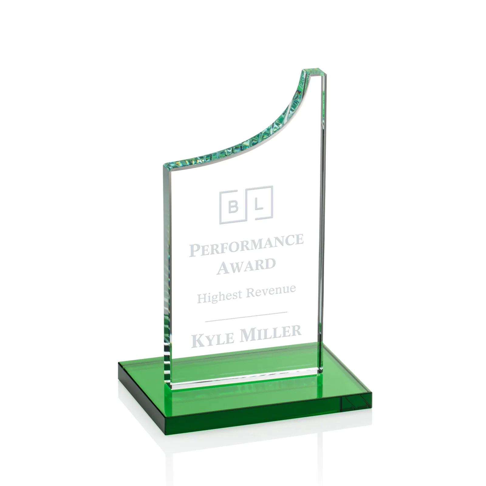 Promotional Starfire Crystal Award With a Grooved Peak, awards for retirement presentations