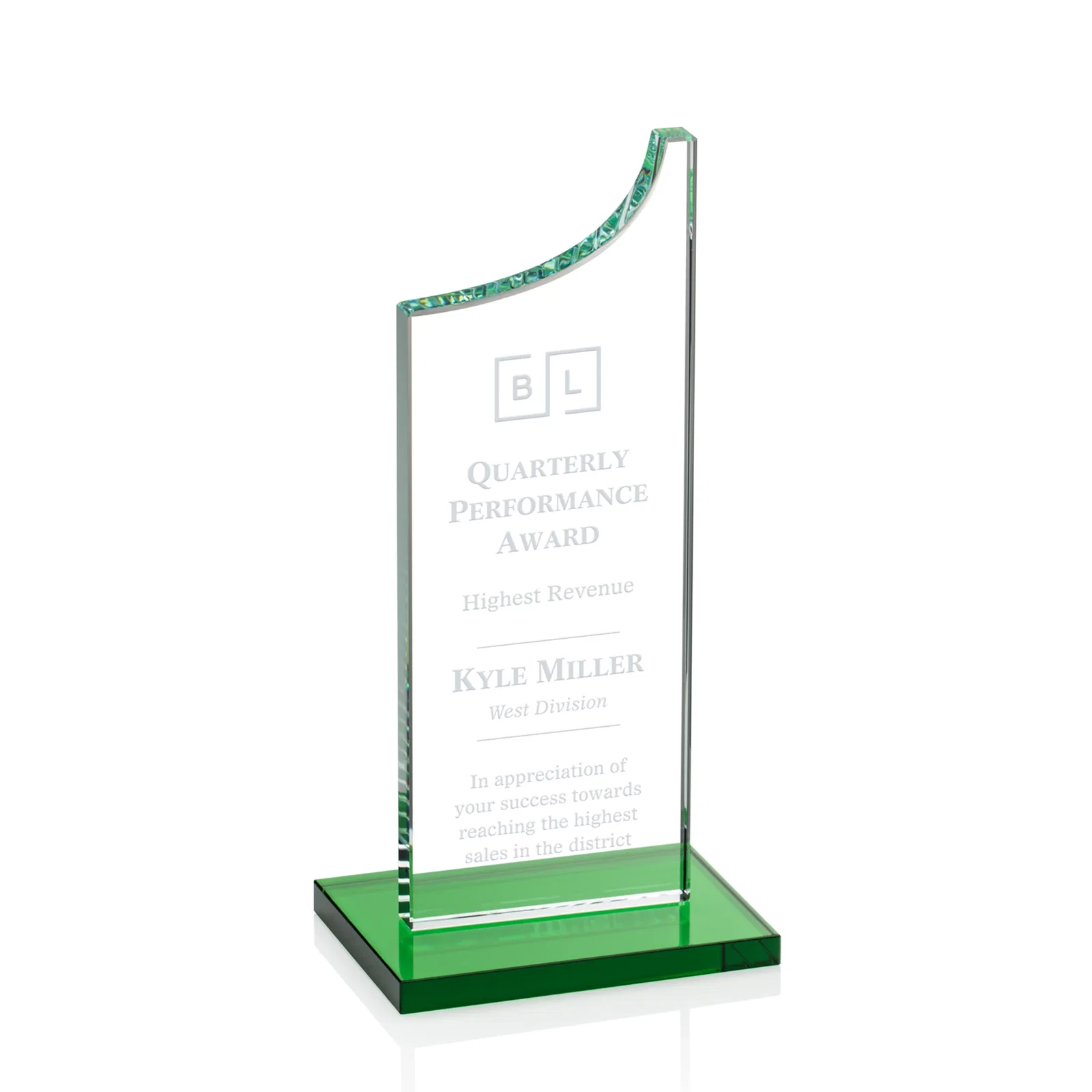 Promotional Starfire Crystal Award With a Grooved Peak, awards for team milestone celebrations